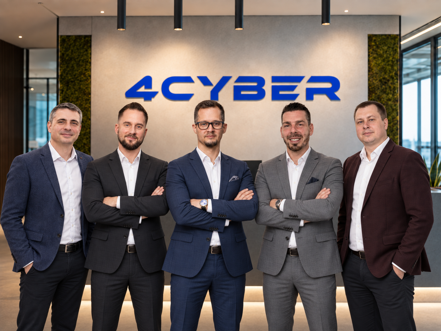 4Cyber před firemním logem — hlavní fotografie společnosti